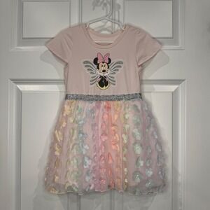 Disney Minnie Mouse Fairy‎ Dress Rainbow Flowers Size 3T